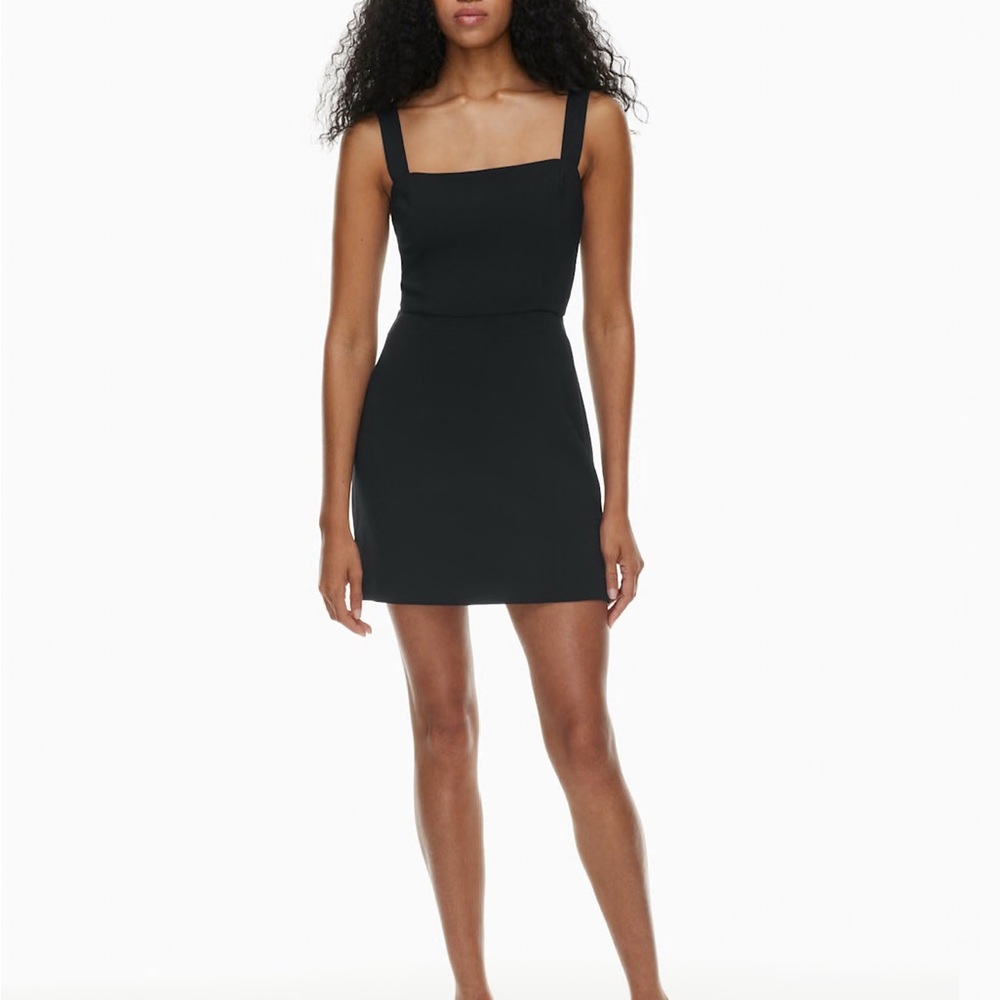 Wilfred Black Sheath Mini Dress Square Neck Sleeveless size 2